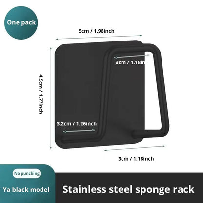 Upgrade Your Kitchen with Our Stainless Steel Sink Sponge Rack - Perfect for Organizing Sponges and Brushes!